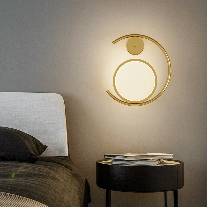 Modern minimalist LED wall lamps for simple home bedroom bedside lighting, Nordic-style hotel living room background wall lights, creative aisle staircase and bathroom illumination