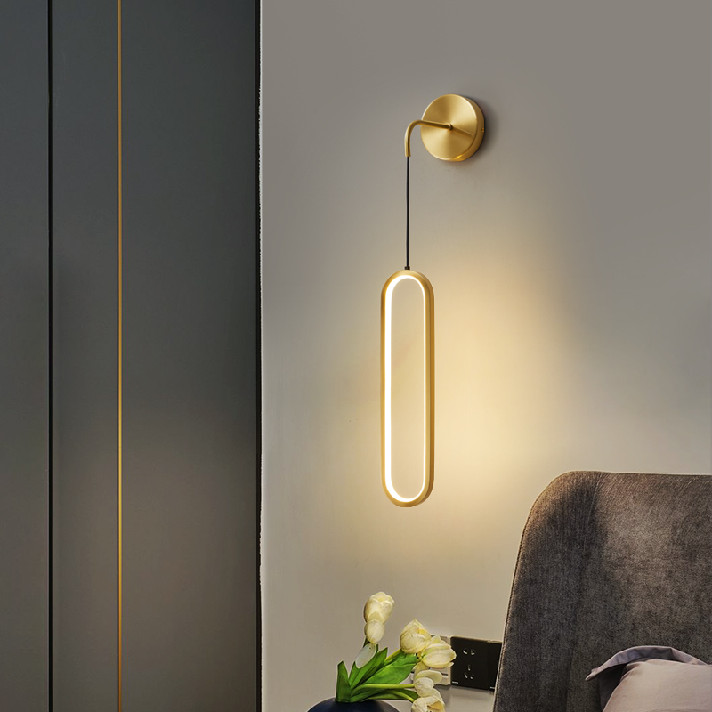 Modern minimalist LED wall lamps for stylish living rooms, bedrooms, and staircases