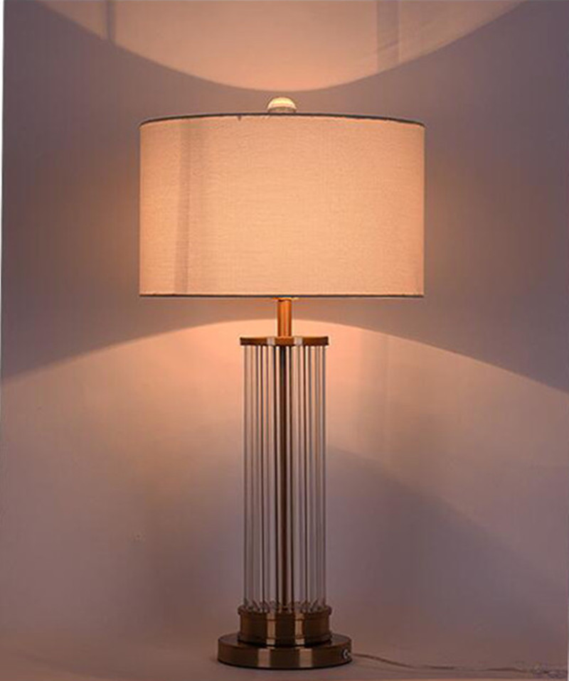 Modern minimalist light crystal table lamps for living room or bedside, Nordic-style desk lamp LR002