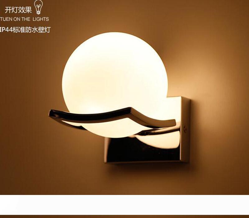 Modern minimalist waterproof bathroom light for warm garden and hallway walls