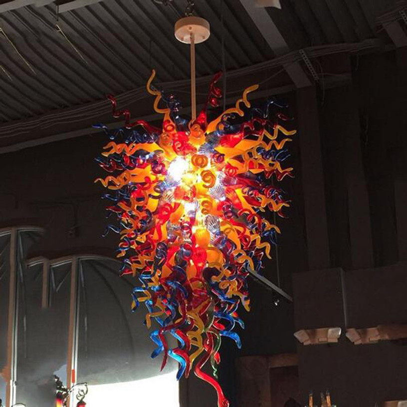 Modern multi-colored LED chandelier pendant lights for dining and kitchen spaces