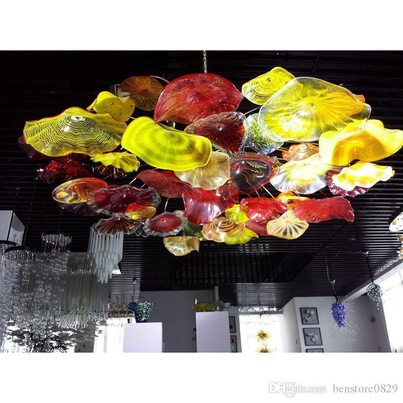 Modern Murano glass chandelier ceiling light for dining areas, kitchens, and lobbies