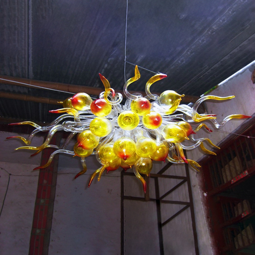 Modern Murano glass chandelier with LED lighting for elegant home decor