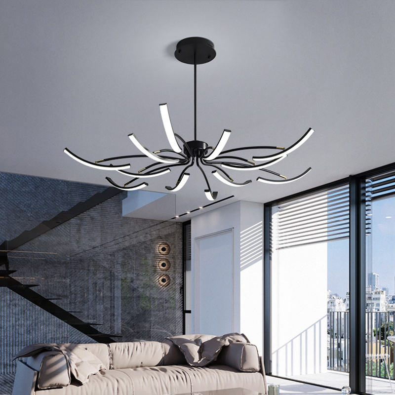 Modern Nordic LED chandeliers for living rooms, bedrooms, and dining areas with stylish net red lighting design