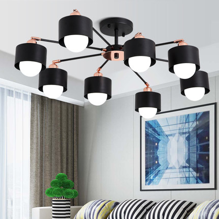 Modern pendant ceiling lights for living spaces, bedrooms, and kitchens featuring iron lampshades and LED illumination for indoor home lighting