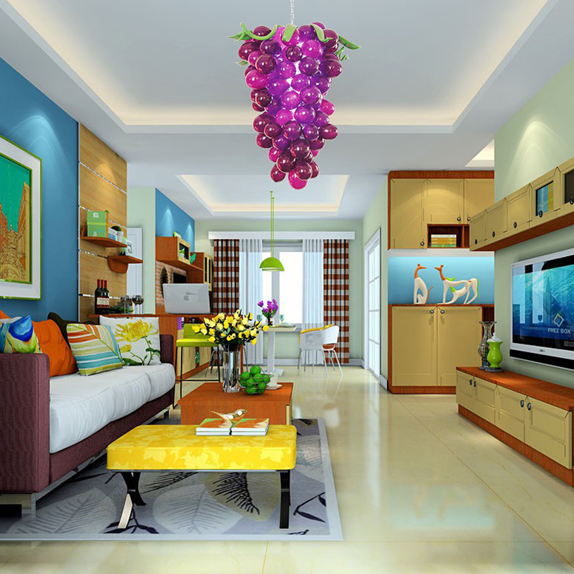 Modern pendant lamp with a grape-shaped design for elegant dining room lighting and home decor
