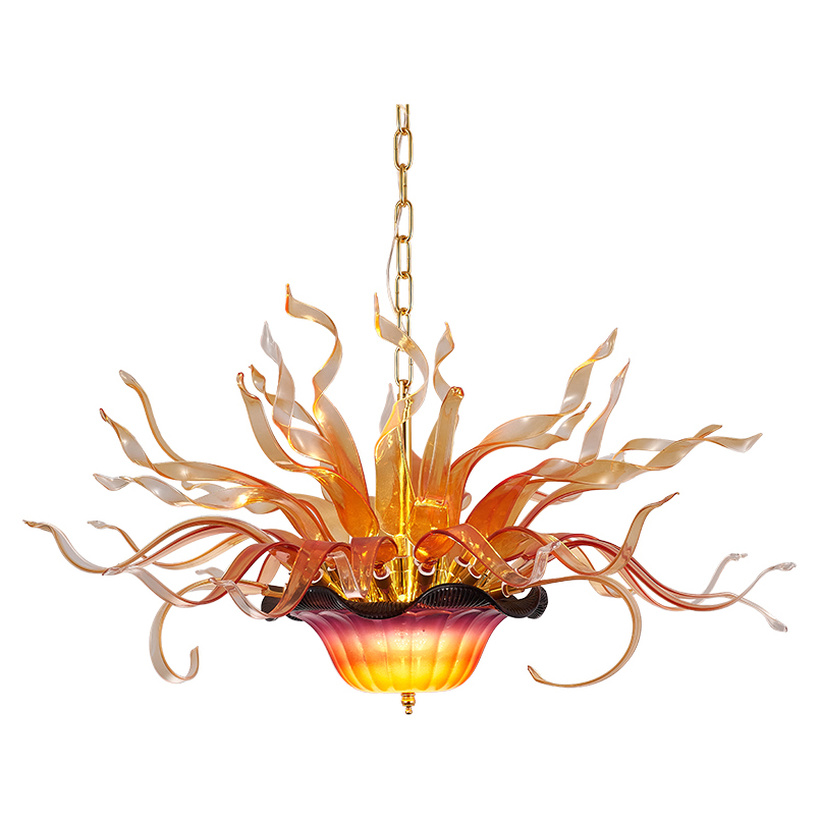 Modern pendant lighting featuring LED chandeliers with Nordic-inspired luxury glass design, ideal for living room ceilings or bedroom decor, measuring 32 by 20 inches with flame lamp styling