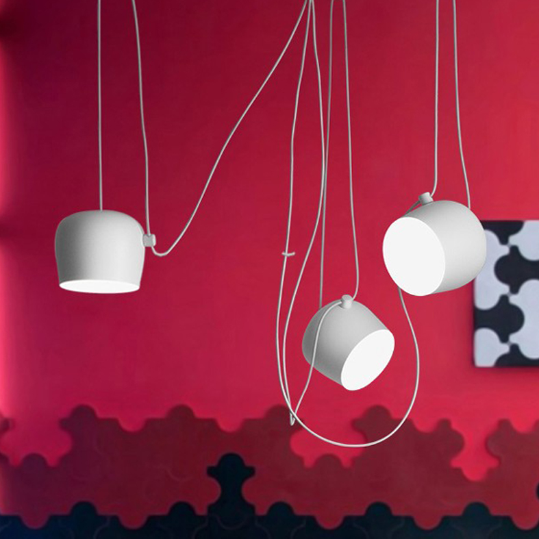 Modern pendant lighting fixtures in white and black, compact drum-shaped designs for Nordic-style homes, indoor illumination for restaurants, cafes, and clubs, stylish hanging droplights