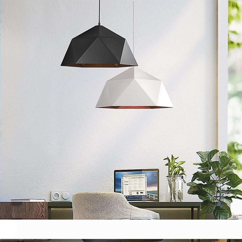Modern pendant lighting with iron shade for dining rooms, cafes, bars, and restaurants in Nordic style