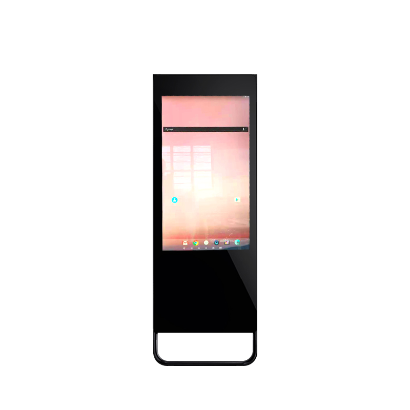 Modern rectangular LED mirror with indoor lighting and time display for fitness