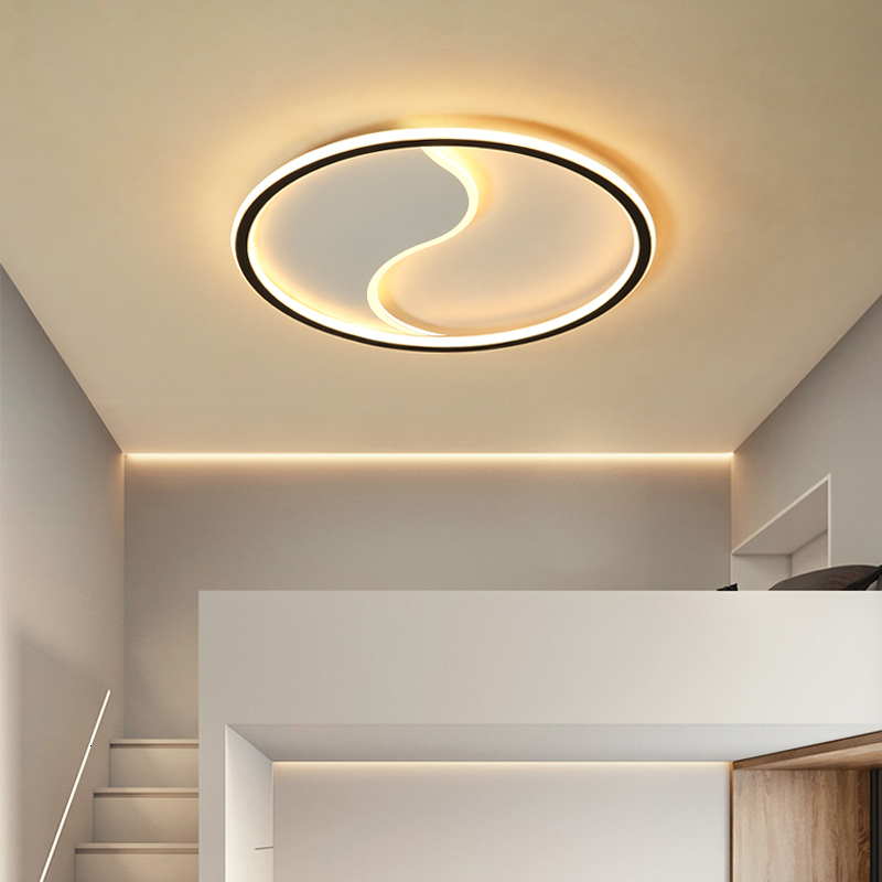 Modern round lighting fixtures for living rooms, kitchens, and attics from Fourth House Creativtion featuring LED bulbs