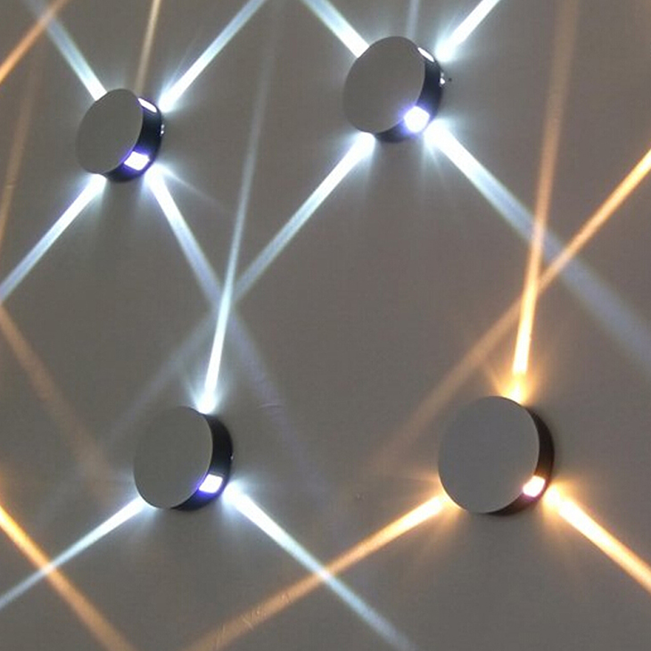 Modern round wall lamps with up/down lighting, 85-265V, ideal for living rooms, bedrooms, hallways, KTVs, and bars