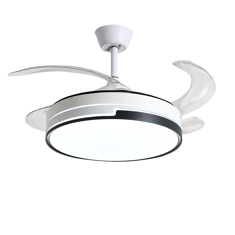 Modern smart pendant ceiling fan lights for living room, dining area and bedroom with high airflow, featuring Nordic-style LED lighting for home decoration