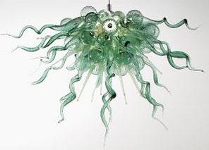 Modern stained glass LED chandeliers with handcrafted Murano glass for dining and living room lighting