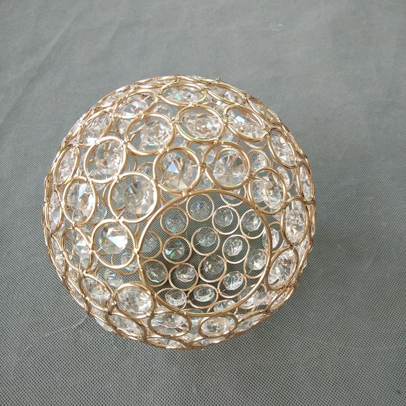 Modern stylish 150mm gold/silver wire mesh lampshade featuring 14mm octagonal crystal beads for table or pendant lamp DIY