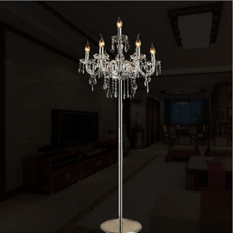 Modern stylish crystal floor lamp for living room or bedroom, trendy club light design with special promotion