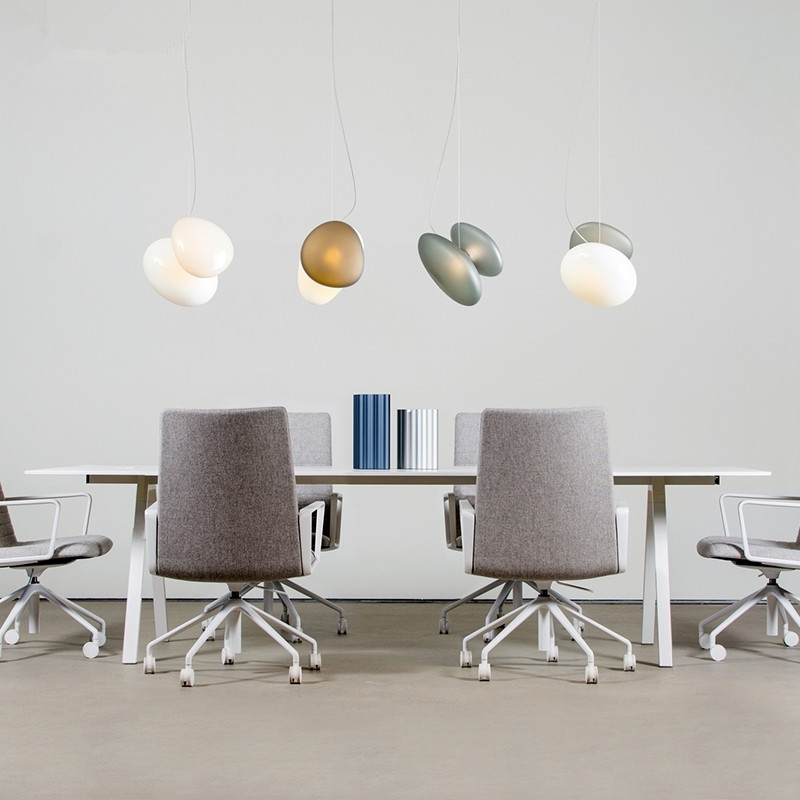 Modern stylish LED pendant lights for home decor, Nordic cobblestone design, ideal for loft bedrooms, cafes, and bars