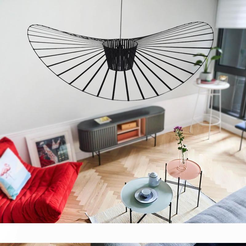 Modern Vertigo LED Chandelier Lights Nordic Straw Hat Lustre Chandeliers Restaurant Lamp Kitchen Fixtures Industrial Luminaires