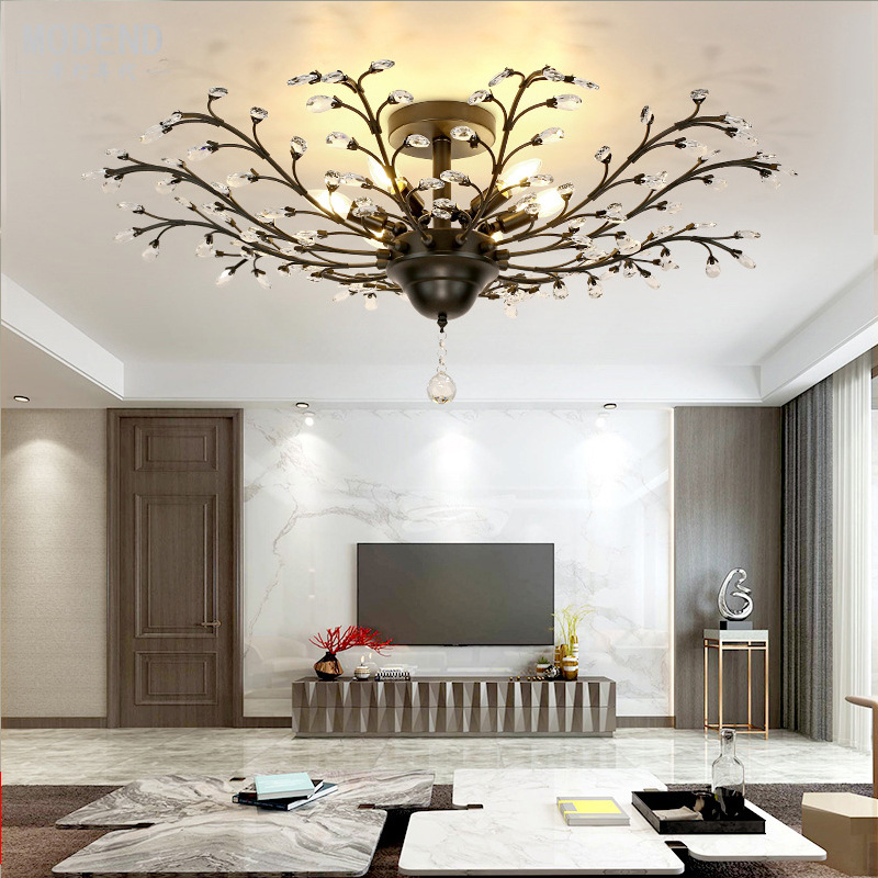Modern villa living room ceiling lights creative personality clothing store lamp Nordic restaurant bedroom led crystal Lighting