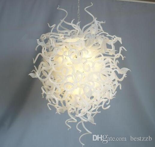 Modern white wedding table centerpiece round chandeliers with hanging chains by Griban
