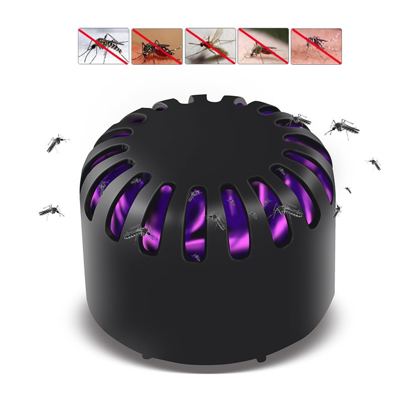 Mosquito Killer Lamp Electronic Indoor Safe Bug Zapper Light USB Powered No Buzzing for Home Kitchen Bedroom Patio Yard Office