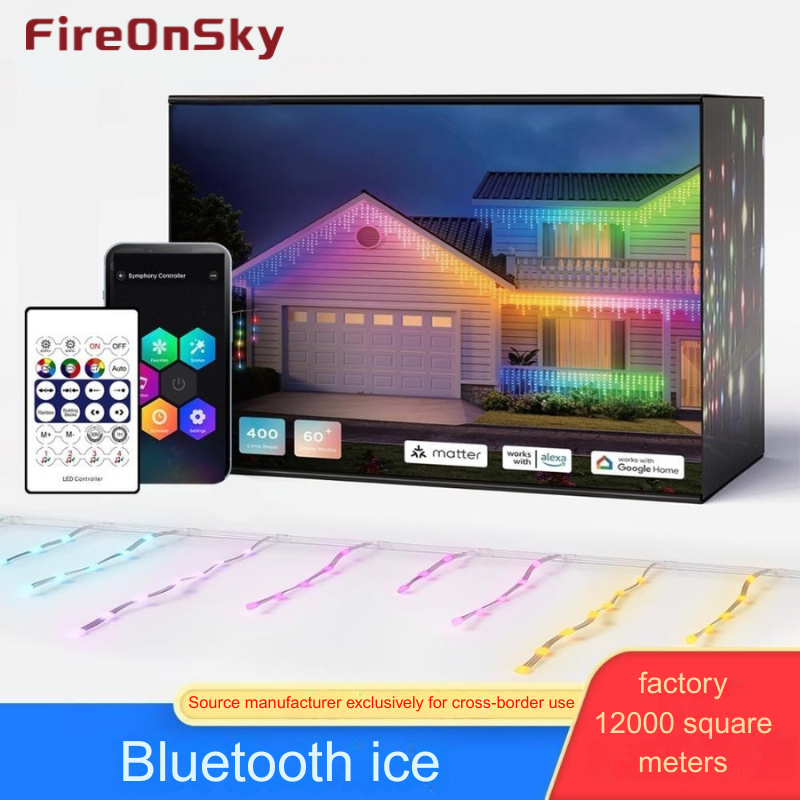 Multicolor LED strip lights featuring built-in music synchronization