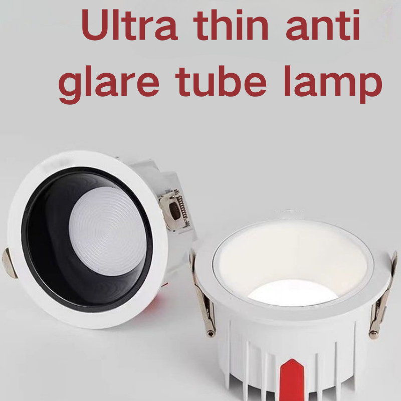 Narrow recessed LED downlight with anti-glare design, high lumen output, energy efficiency, and 95 CRI for corridor ceiling lighting