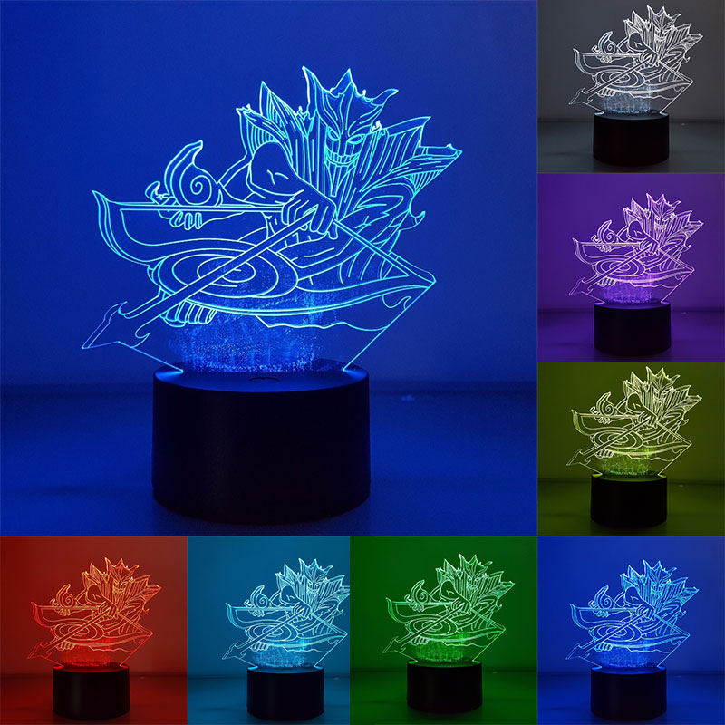 Naruto Sasuke Susanoo 3D LED RGB USB Nightlight Anime Figure Toy