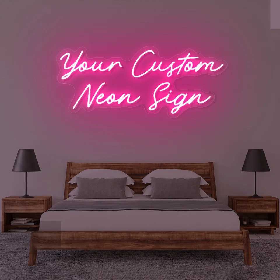 Neon Sign Custom LED Letters Gift Private Neon Light Sign For Wedding Party Bar Room Personalised Name Salon Lash Z241123 S25226