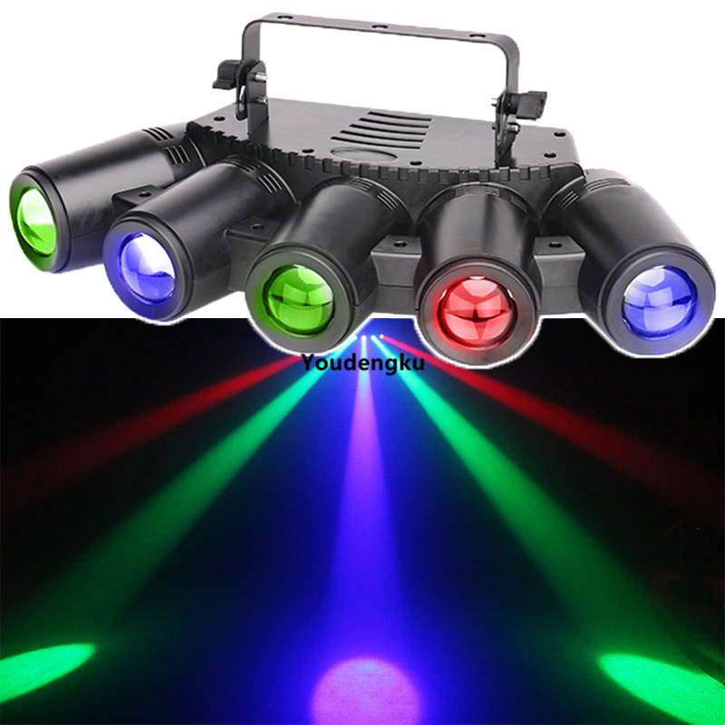New 5-finger LED moving beam DJ stage light with 40W RGBW 4-in-1 bar lighting