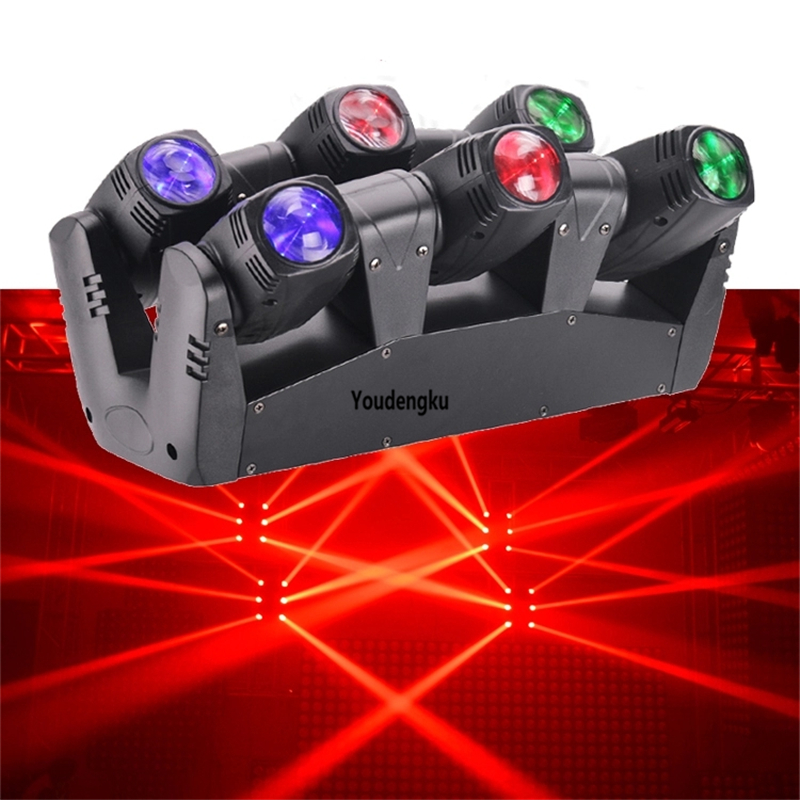 New 6-head LED spider beam moving light with 4-in-1 RGBW stage lighting