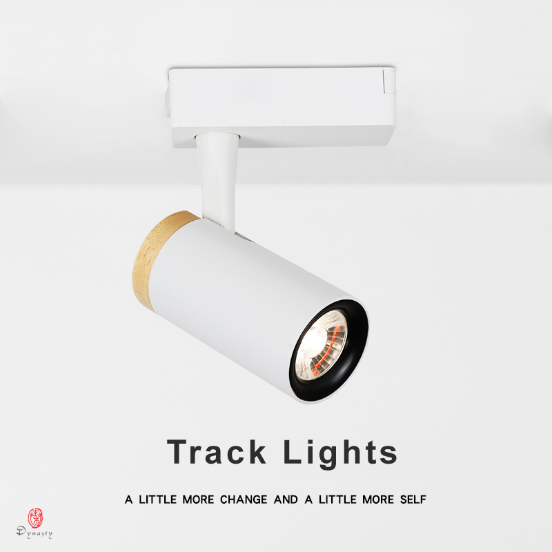 NEW Aluminum & Oak Track Lights - Modern LED Spotlights with High CRI, Premium Quality for Home, Shop, and Cafe Lighting