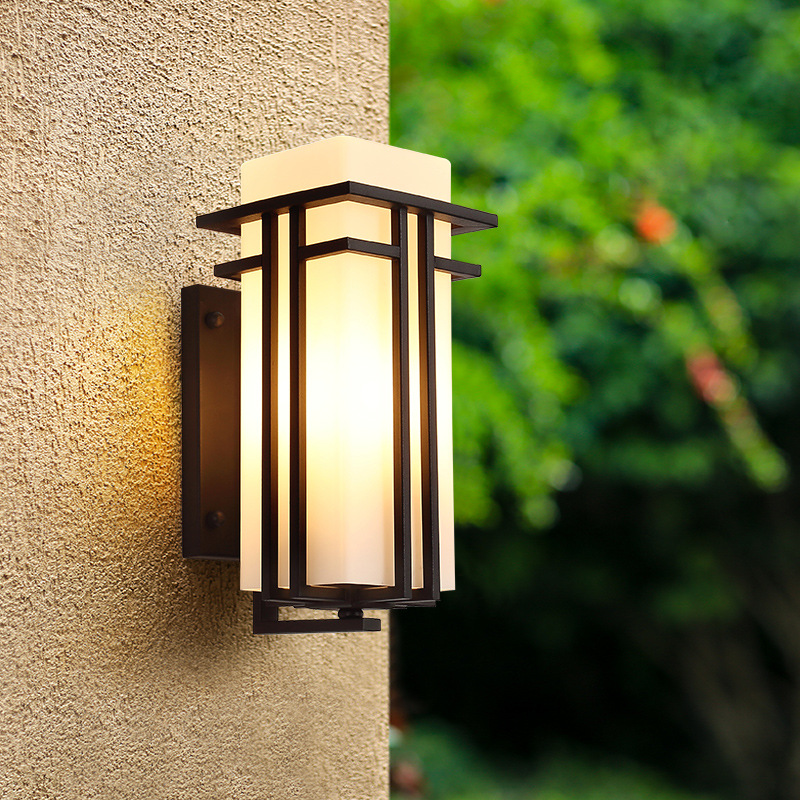 New Chinese waterproof outdoor wall lamp for balcony, front door, courtyard, aisle, doorway, and porch lighting