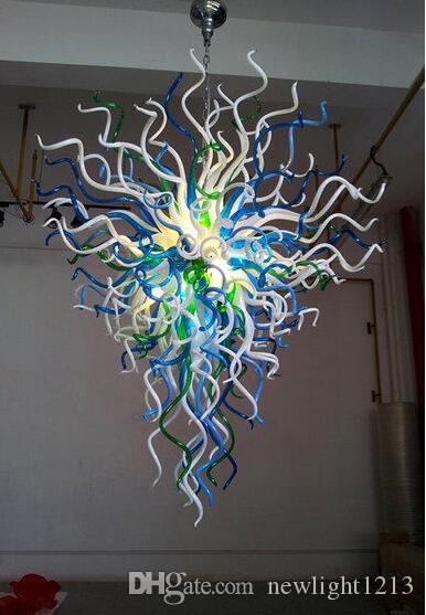 New Modern LED Chandelier with Italian Design, Handcrafted Blown Glass Lighting for Staircases
