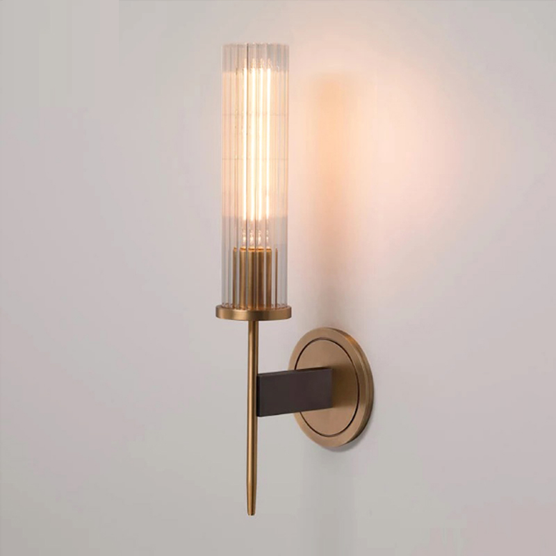 New Modern Lights European Fashion Bedroom Sconce Bedside Lamp Corridor Aisle Balcony Glass Wall Lamps Bathroom Mirror Bronze Wall Lighting