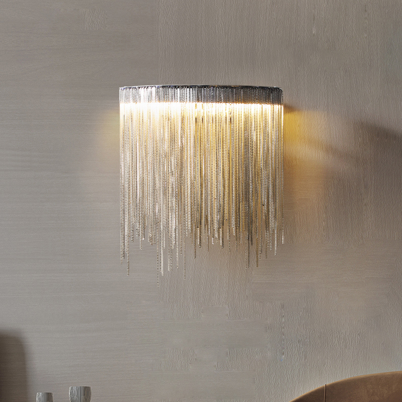 New Modern Wall Lamps Luxury Retro Wall Light Bedroom Bedside Lamp Simple Creative Living Room Decoration Lighting LED Silver Chains

Elegant contemporary wall lamps with vintage charm, perfect for bedroom nightlights or stylish living room decor featuring LED illumination and silver chain details