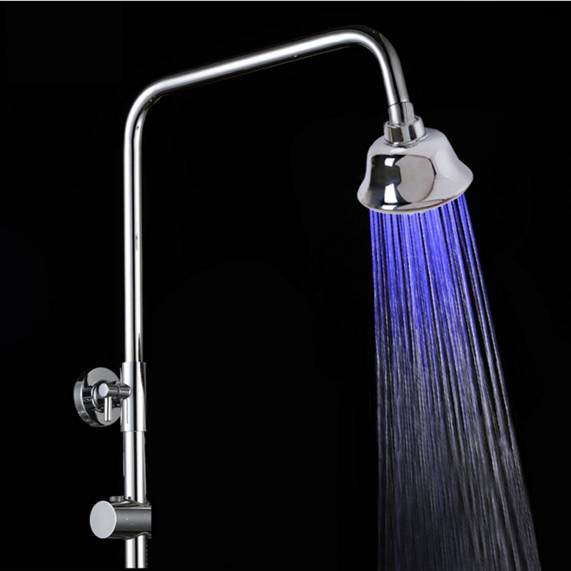 New Round 3 LED Shower Head with Temperature Sensor for Water-Saving Bath Experience