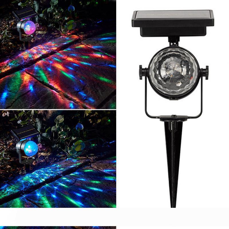 New solar-powered Christmas light with rotating colorful projection for outdoor lawns, durable LED mixing colors for festive parties