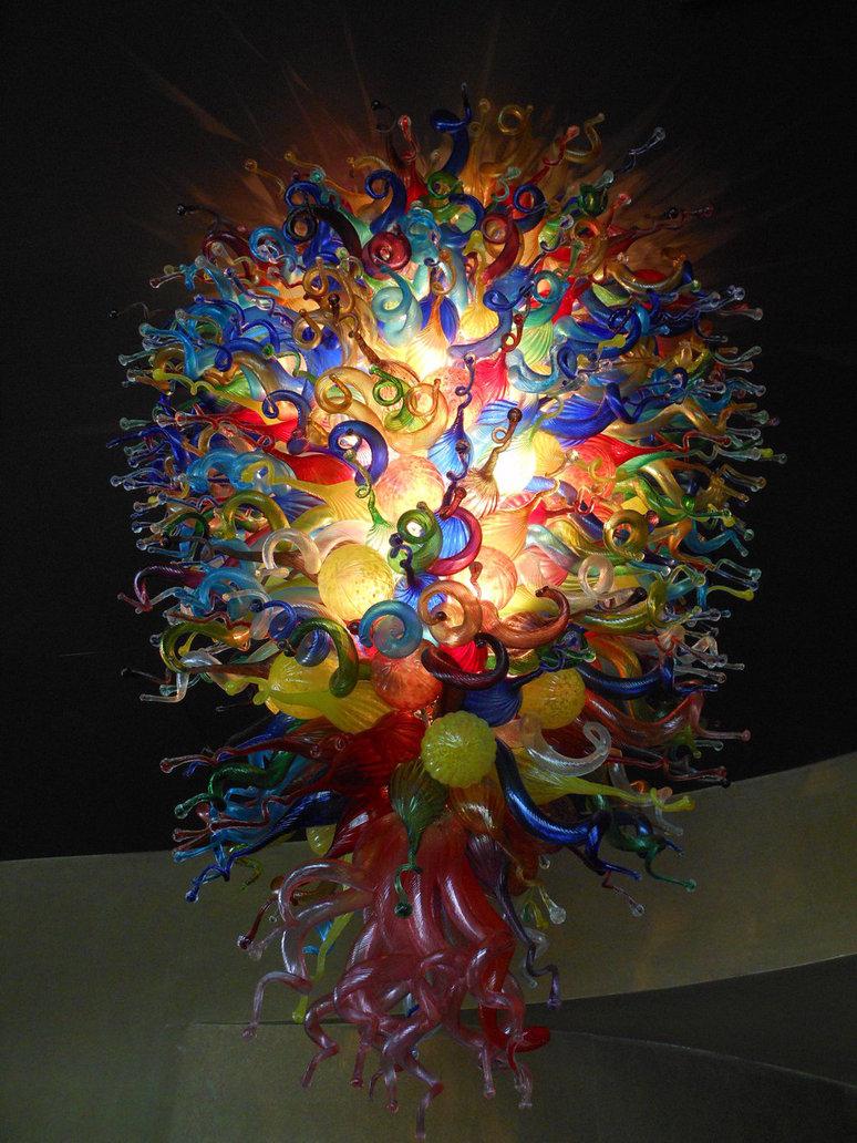 New stylish LED bulbs and handmade pendant lamps for high ceilings, featuring decorative Murano glass lighting