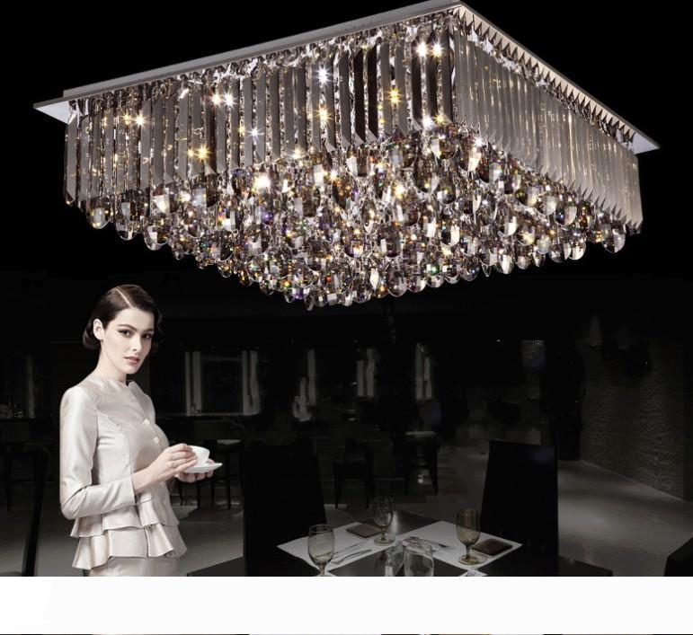 New stylish LED dimmable chandelier with crystal segments for modern ceiling lighting
