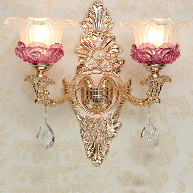 New zinc alloy crystal wall lamp for restaurants, living rooms, villas, hotels, and retail spaces