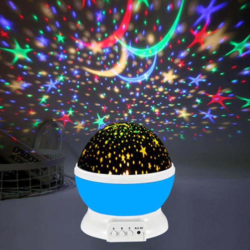Night Light Rotating Star Projector, LED Room Decor for Kids, Christmas Present
