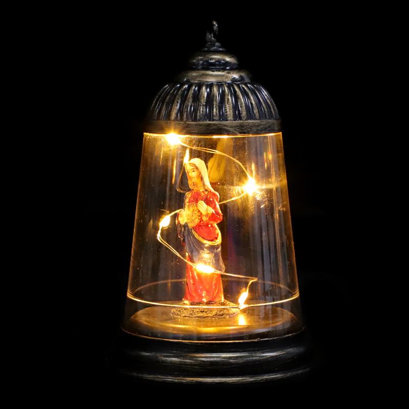 Night Lights 1Pc Pendant Jesus Wind Lantern Decorative Christmas Lamp For Celebrating Party