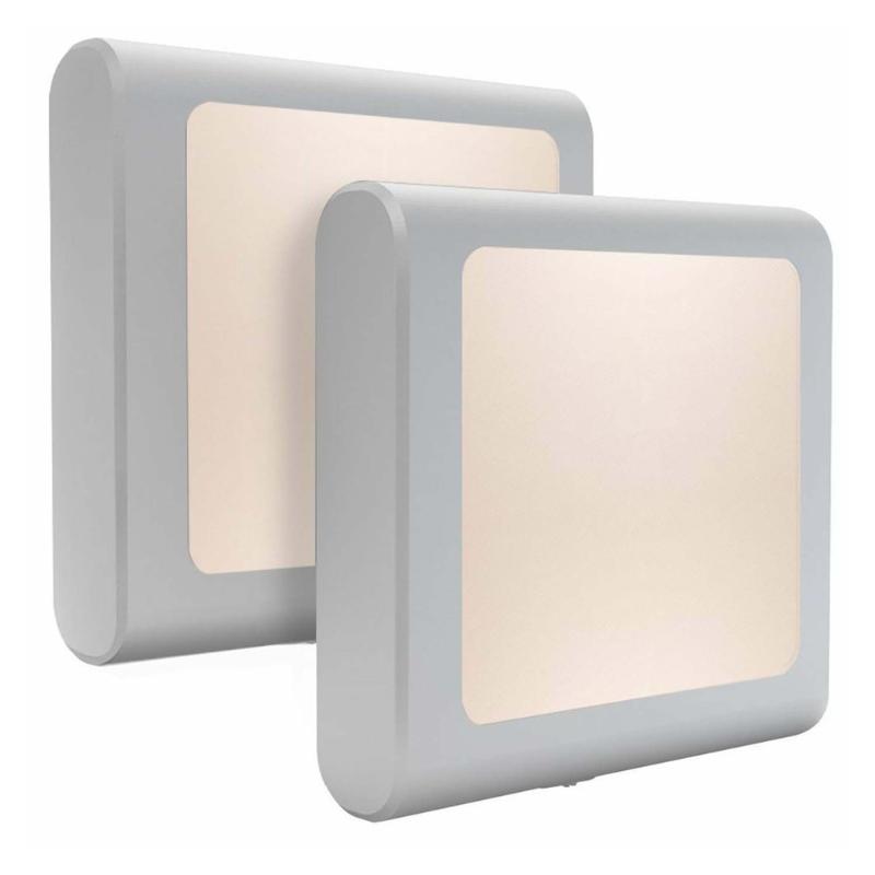 Night Lights 2pcs Light Control LED Stepless Brightness Adjustment Sensor Bathroom Bedroom Corridor