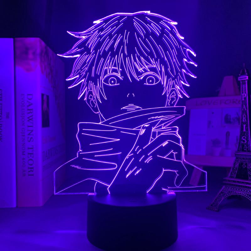 Night Lights 3D Anime Lamp Satoru Gojo Light Jujutsu Kaisen Festoon Led For Birthday Kids Room Ornaments Gift Decor Table