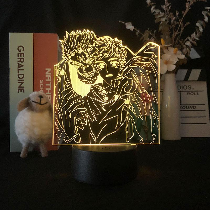 Night Lights 3D LED Lamp Jujutsu Kaisen Japanese Anime For Colorful Birthday Gifts Manga Bedroom Table Decor