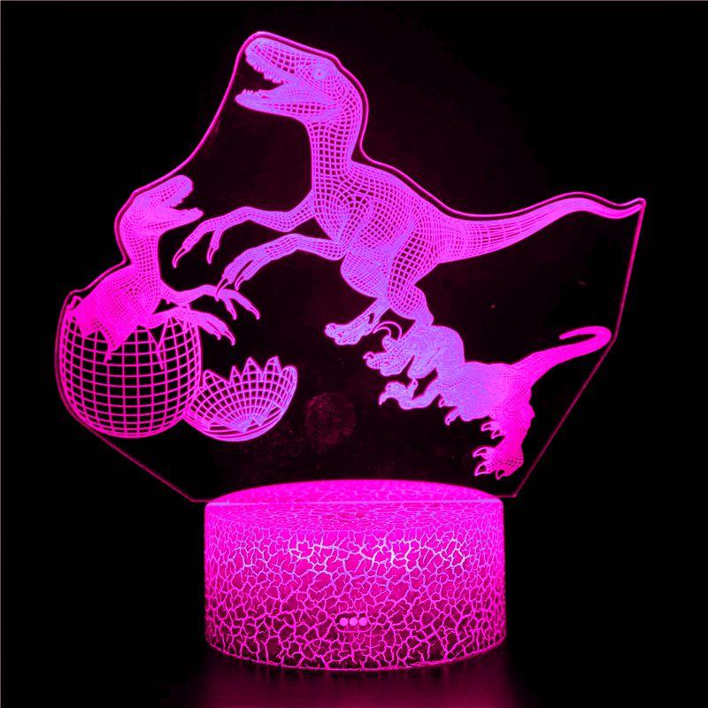 Night Lights 3D Light For Dinosaur Series Desk Lamp 7/16Color Touch Remote Control Cartoon Table Lamps Home Decor Kid Birthday Gift