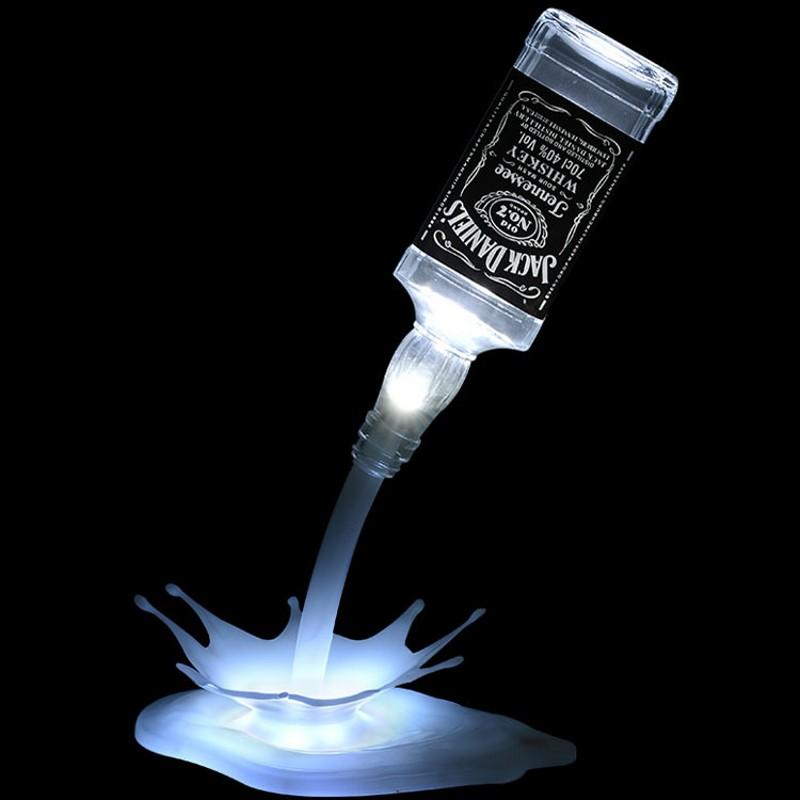 Night Lights 3D USB Touch LED Wine Pouring Illusion Bottle Decoration Bar Party Wedding Christmas Lighting Table Lamp