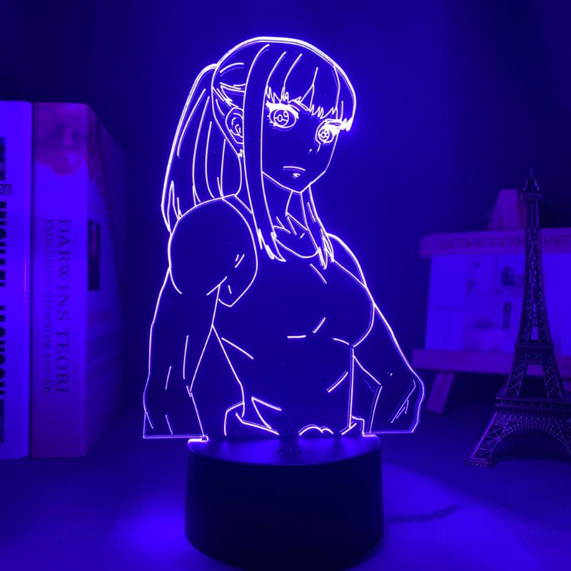 Night Lights Acrylic LED Lamp for Anime Fire Force Bedroom Decor, Manga Gift Featuring 3D Maki Oze