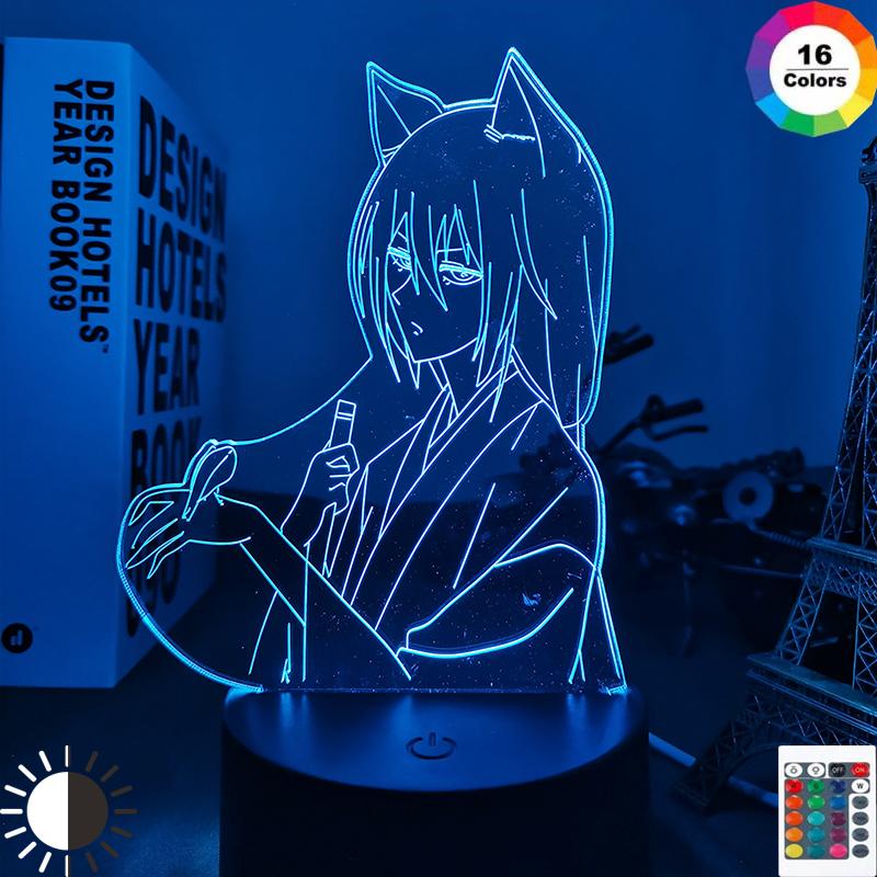 Night Lights Anime LED Lamp featuring Tomoe from Kamisama Kiss for bedroom decoration and gift ideas